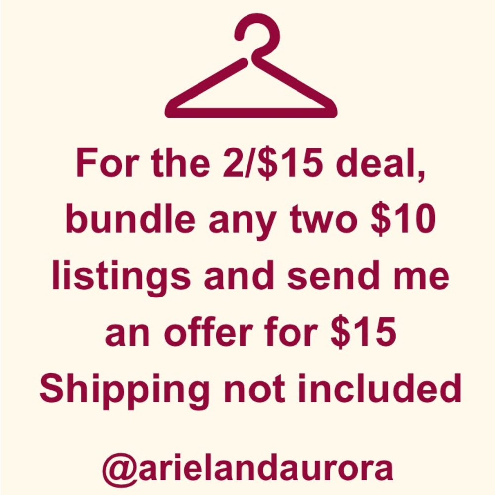 2/$15 Bundle Offer